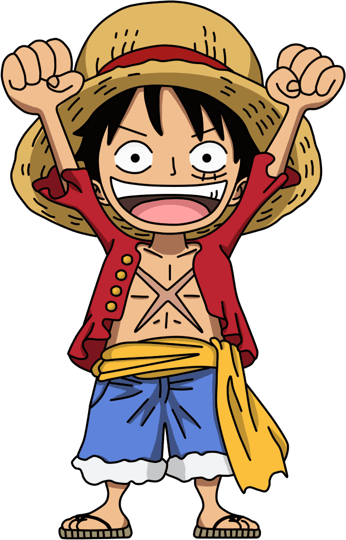 Chibi Luffy cheering